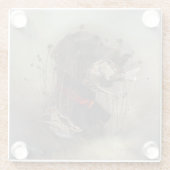 Duitse Shorthaired Pointers Glazen Onderzetter (Achterkant)