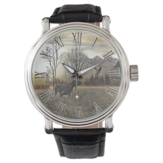 Duitse Shorthaired Pointers Horloge (Voorkant)