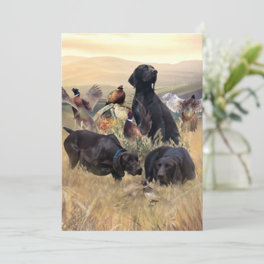 Duitse Shorthaired Pointers Kaart (Staand voorkant)