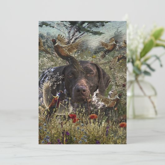 Duitse Shorthaired Pointers Kaart (Staand voorkant)