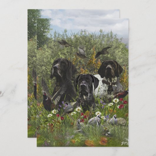 Duitse Shorthaired Pointers Kaart (Voorkant / Achterkant)