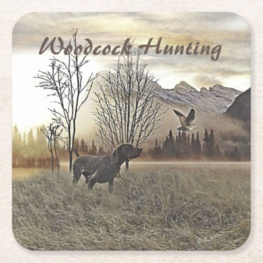 Duitse Shorthaired Pointers Kartonnen Onderzetters (Voorkant)