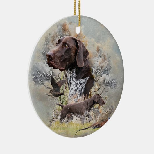 Duitse Shorthaired Pointers Keramisch Ornament (Rechts)