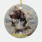 Duitse Shorthaired Pointers Keramisch Ornament (Voorkant)