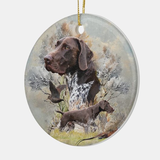 Duitse Shorthaired Pointers Keramisch Ornament (Links)
