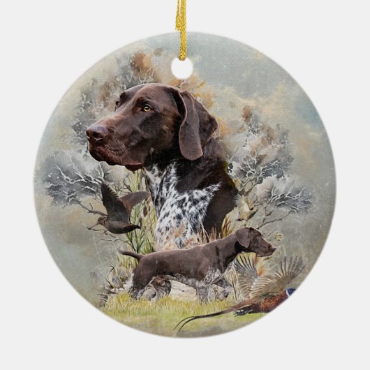 Duitse Shorthaired Pointers Keramisch Ornament (Achterkant)