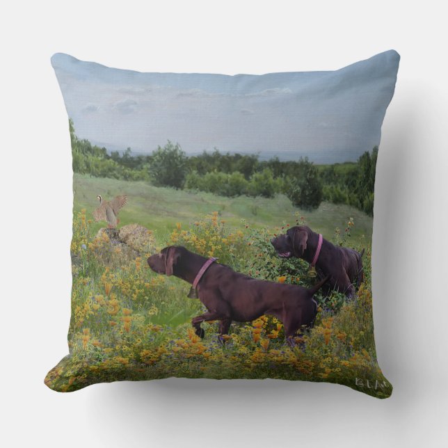 Duitse Shorthaired Pointers Kussen (Voorkant)