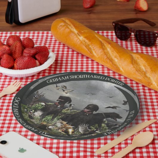 Duitse Shorthaired Pointers Papieren Bordje (Picknick)