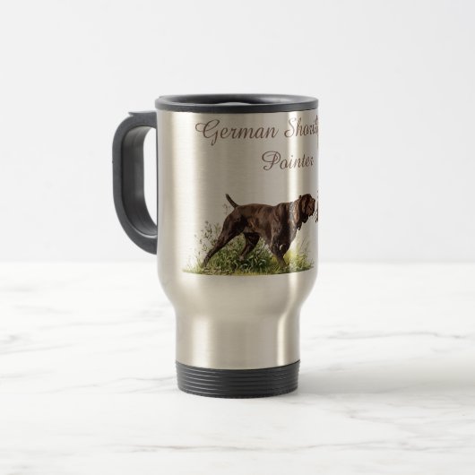 Duitse Shorthaired Pointers Reisbeker (Voorkant links)