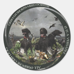 Duitse Shorthaired Pointers Ronde Sticker
