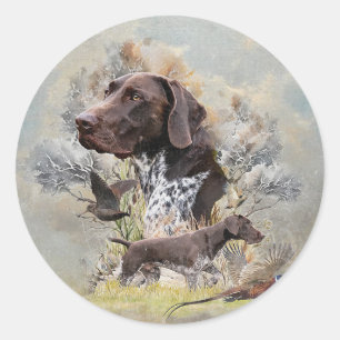 Duitse Shorthaired Pointers Ronde Sticker