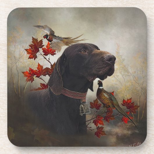Duitse Shorthaired Pointers (SAP) Bier Onderzetter (Voorkant)