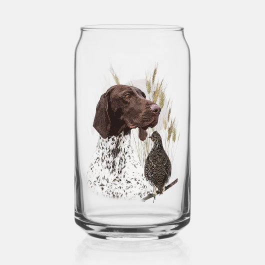 Duitse Shorthaired Pointers (SAP) Blikvorm Glas (Achterkant)