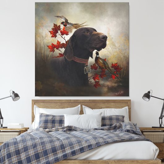Duitse Shorthaired Pointers (SAP) Canvas Afdruk (Insitu (Slaapkamer))