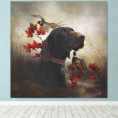 Duitse Shorthaired Pointers (SAP) Canvas Afdruk (Insitu (Houten vloer))