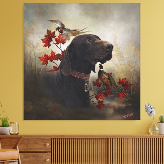 Duitse Shorthaired Pointers (SAP) Canvas Afdruk (Insitu (Woonkamer))