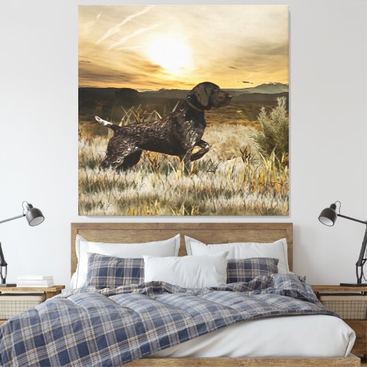 Duitse Shorthaired Pointers (SAP) Canvas Afdruk (Insitu (Slaapkamer))