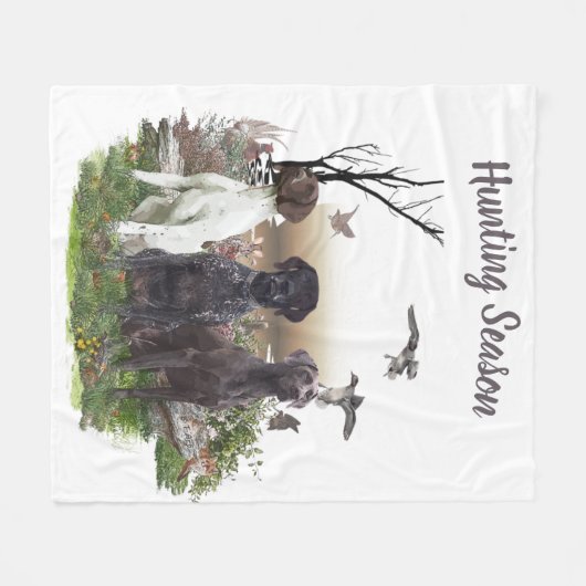 Duitse Shorthaired Pointers (SAP), een jachtfauna Fleece Deken (Voorkant (Horizontaal))