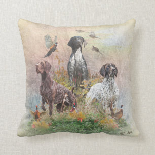 Duitse Shorthaired Pointers (SAP), een jachtfauna Kussen