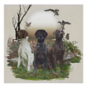Duitse Shorthaired Pointers (SAP), een jachtfauna Perfect Poster (Voorkant)