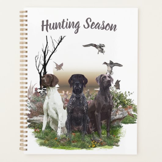 Duitse Shorthaired Pointers (SAP), een jachtfauna Planner (Voorkant)