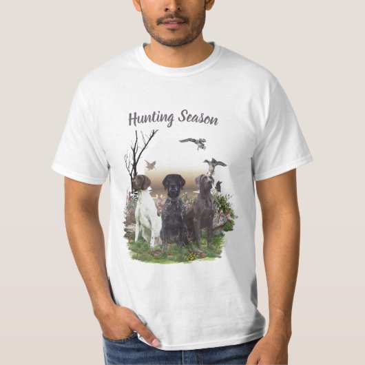 Duitse Shorthaired Pointers (SAP), een jachtfauna T-shirt (Voorkant)