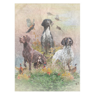 Duitse Shorthaired Pointers (SAP), een jachtfauna Tafelkleed