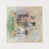 Duitse Shorthaired Pointers (SAP), een jachtfauna Wandkleed (Voorkant (horizontaal))