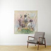 Duitse Shorthaired Pointers (SAP), een jachtfauna Wandkleed (In situ)