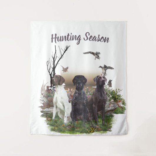 Duitse Shorthaired Pointers (SAP), een jachtfauna Wandkleed (Voorkant)
