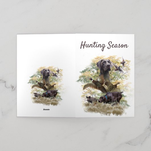 Duitse Shorthaired Pointers (SAP) Folie Wenskaart (Buiten Laag)