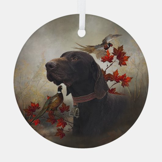 Duitse Shorthaired Pointers (SAP) Glas Ornament (Achterkant)