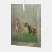 Duitse Shorthaired Pointers (SAP) Glas Ornament (Voorkant links)