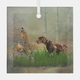 Duitse Shorthaired Pointers (SAP) Glas Ornament