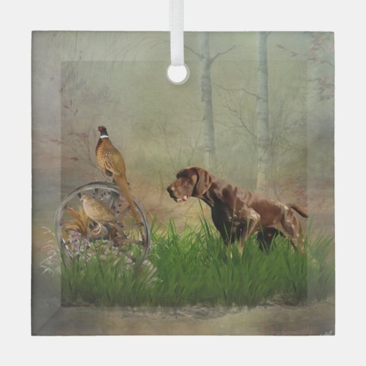 Duitse Shorthaired Pointers (SAP) Glas Ornament (Voorkant)