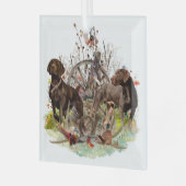Duitse Shorthaired Pointers (SAP) Glas Ornament (Voorkant links)
