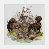 Duitse Shorthaired Pointers (SAP) Glas Ornament (Achterkant)
