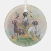 Duitse Shorthaired Pointers (SAP) Glas Ornament (Voorkant)
