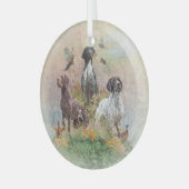 Duitse Shorthaired Pointers (SAP) Glas Ornament (Voorkant links)