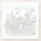 Duitse Shorthaired Pointers (SAP) Glazen Onderzetter (Achterkant)