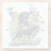 Duitse Shorthaired Pointers (SAP) Glazen Onderzetter (Achterkant)