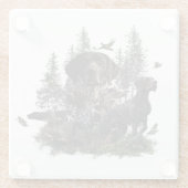 Duitse Shorthaired Pointers (SAP) Glazen Onderzetter (Achterkant)