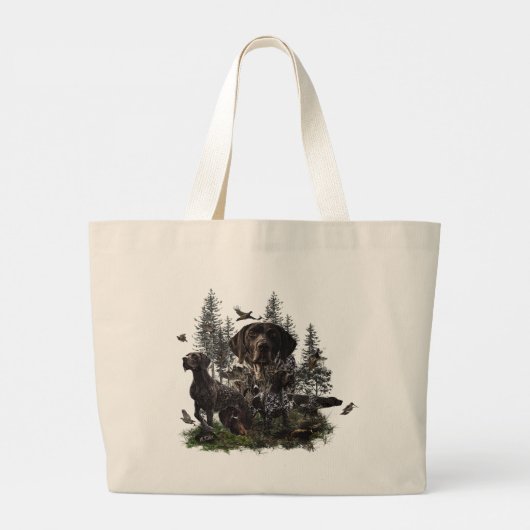 Duitse Shorthaired Pointers (SAP) Grote Tote Bag (Achterkant)