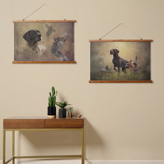 Duitse Shorthaired Pointers (SAP) Hangend Wandkleed (Asymmetrisch)