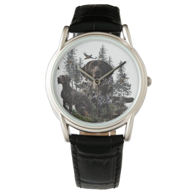 Duitse Shorthaired Pointers (SAP) Horloge (Voorkant)