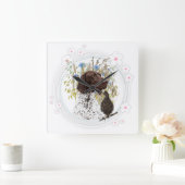 Duitse Shorthaired Pointers (SAP) Vierkante Klok (Huis)