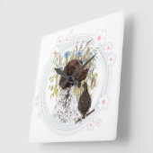 Duitse Shorthaired Pointers (SAP) Vierkante Klok (Hoek)