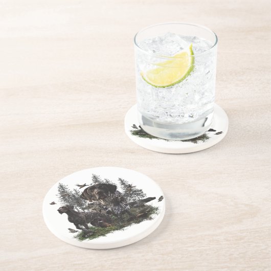 Duitse Shorthaired Pointers (SAP) Zandsteen Onderzetter (Zijkant)