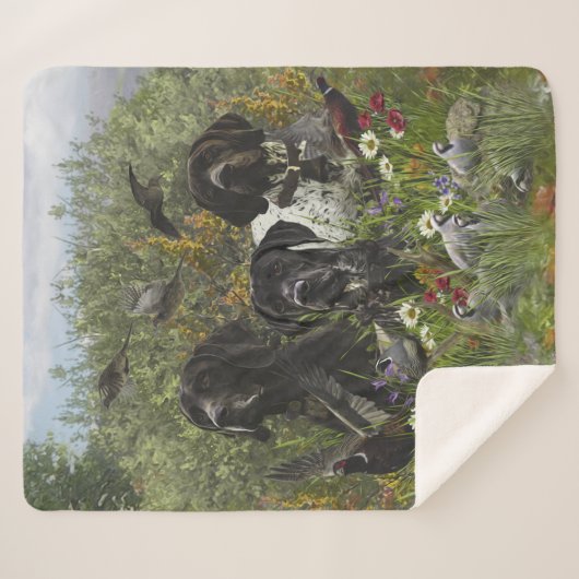 Duitse Shorthaired Pointers Sherpa Deken (Voorkant (horizontaal))