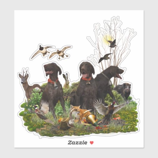 Duitse Shorthaired Pointers Sticker (Vel)